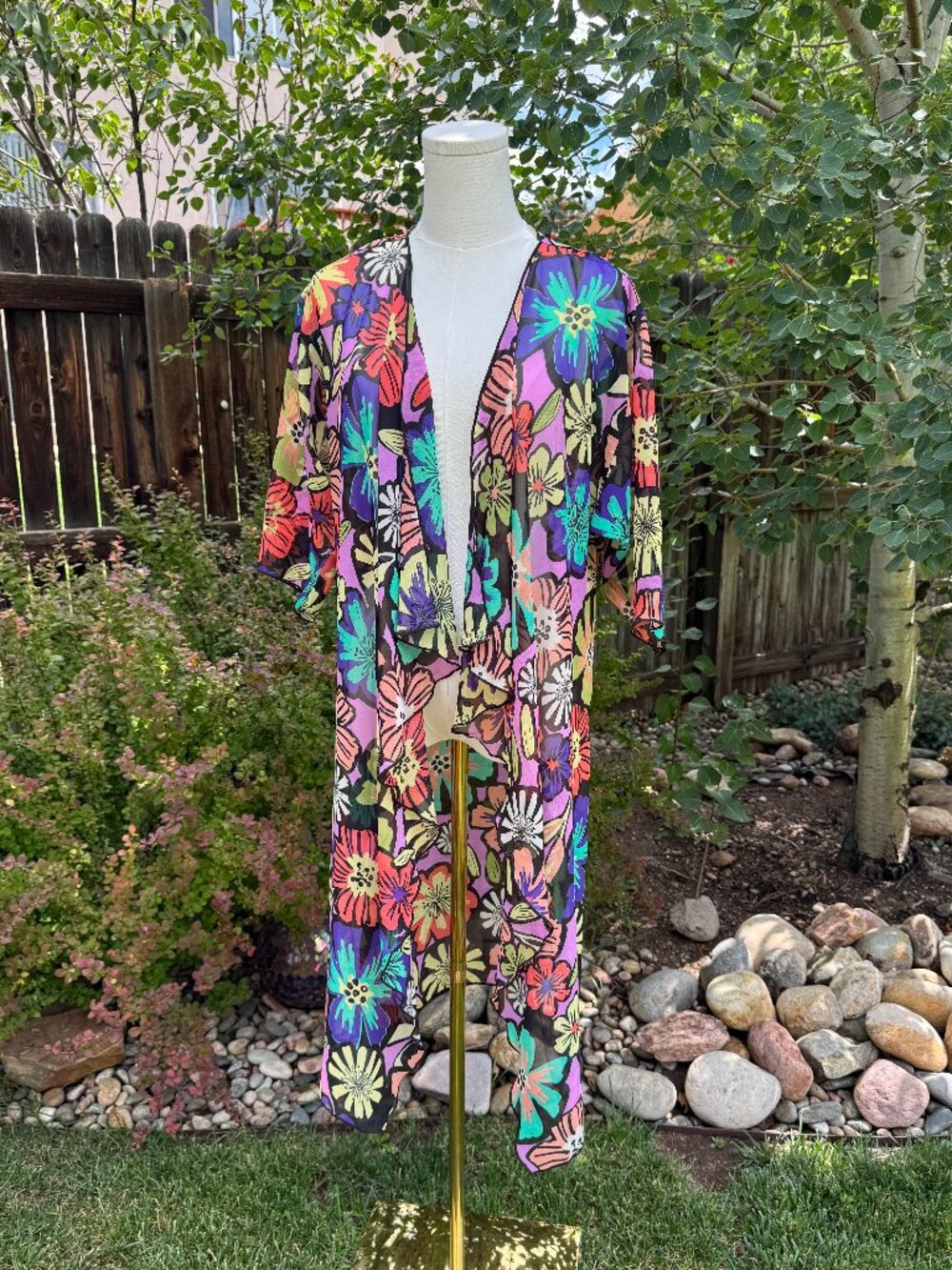 LuLaRoe Shirley Sheer Floral Kimono Cardigan